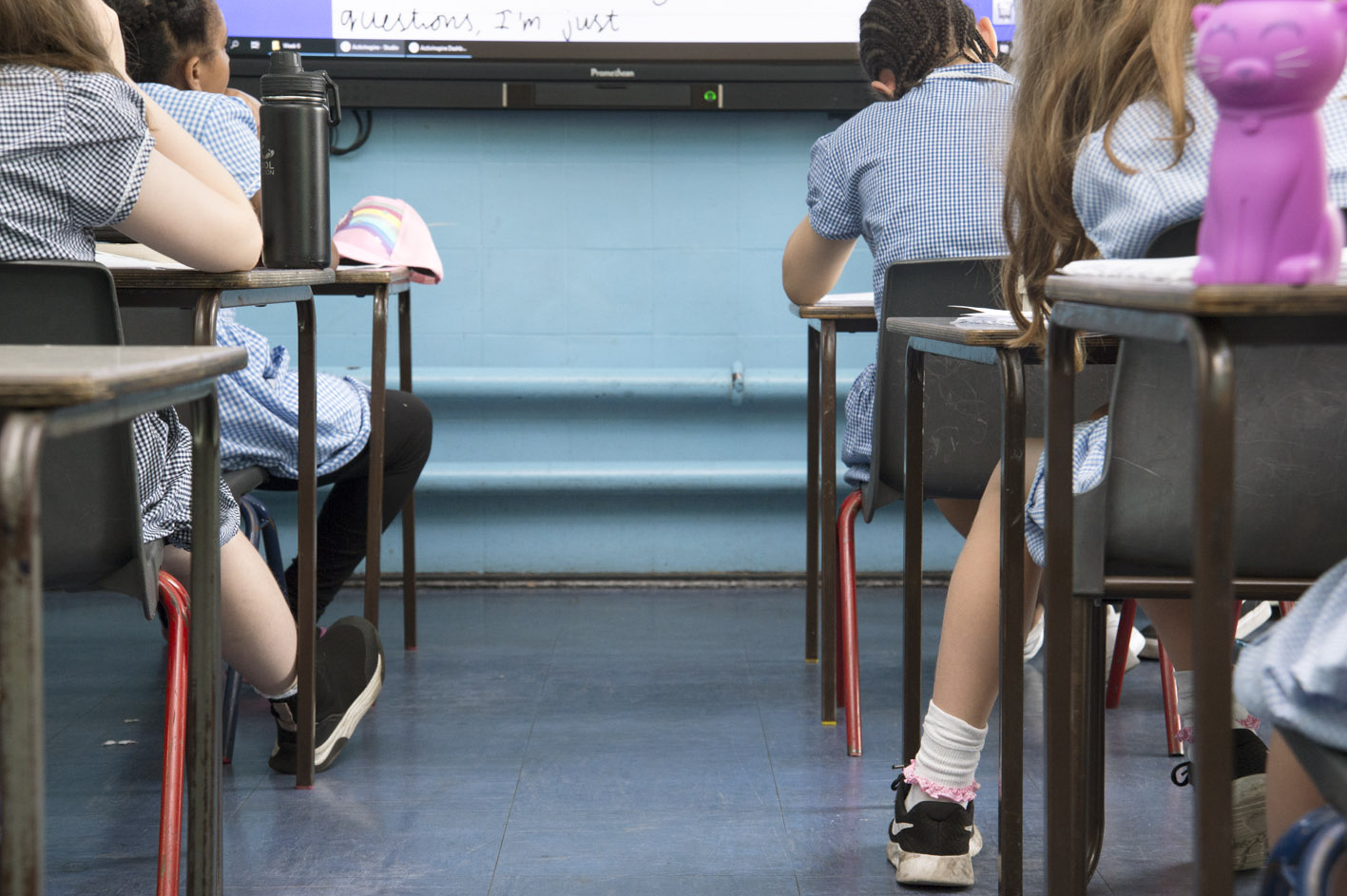 Primary school children in a classroom 