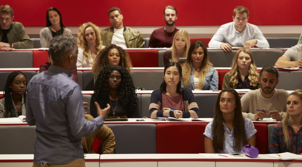 Higher education lecture hall 