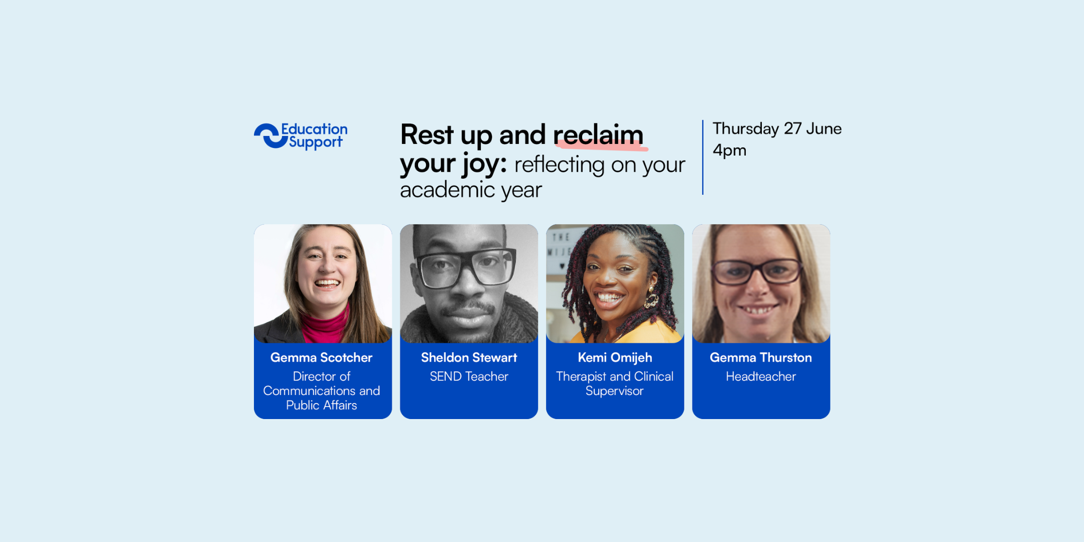 Rest up and reclaim your joy: event banner