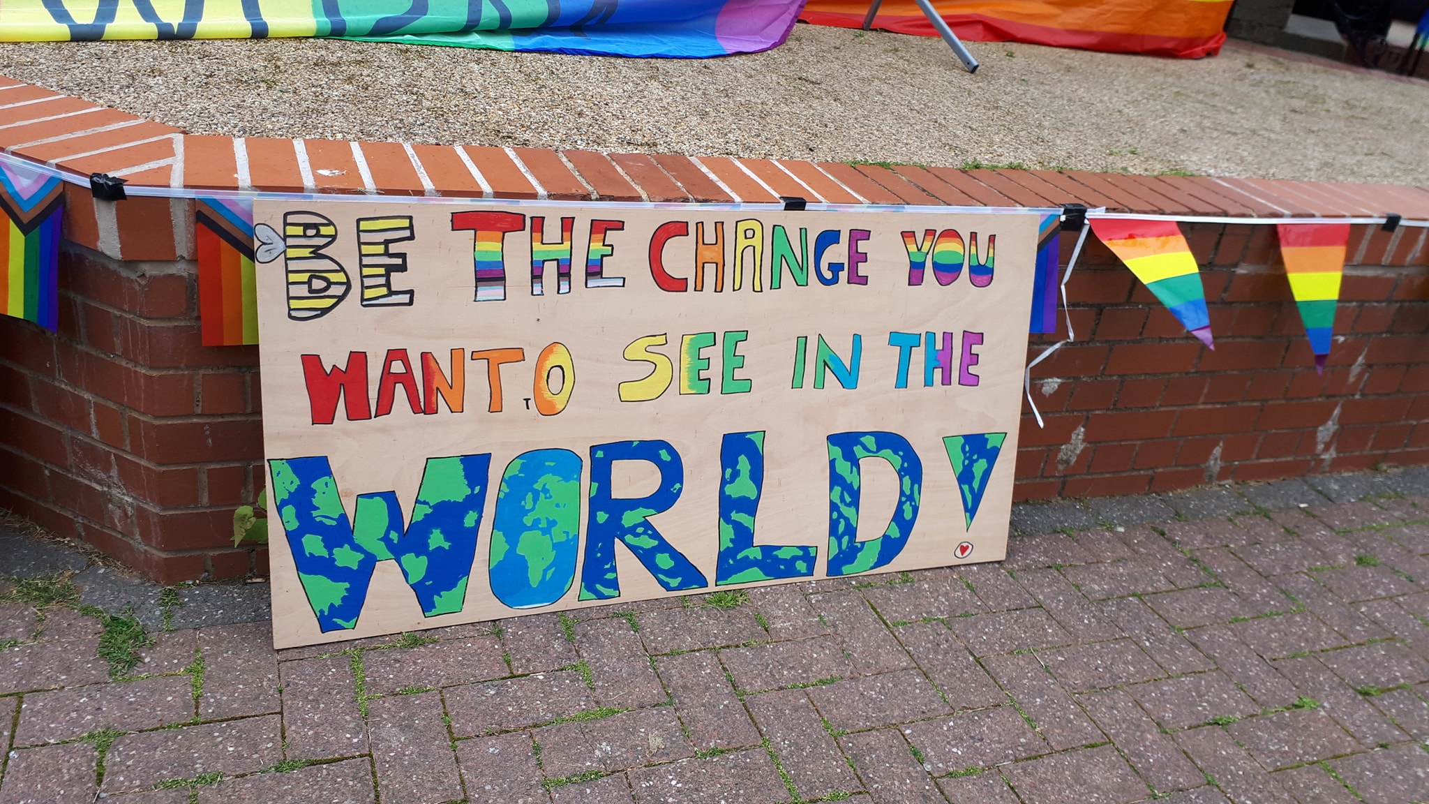 Banner at Nuneaton Pride