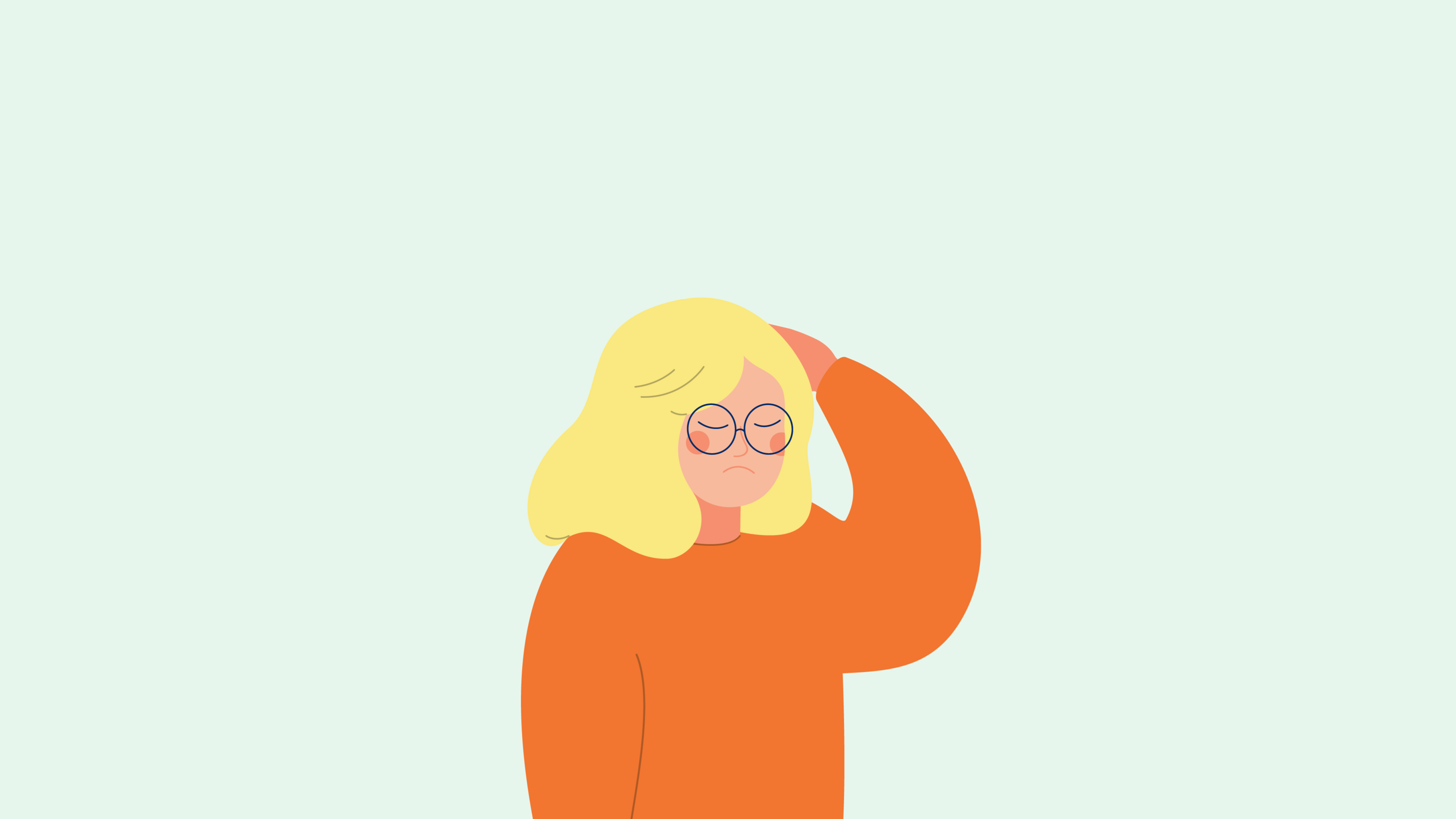 A woman looking upset