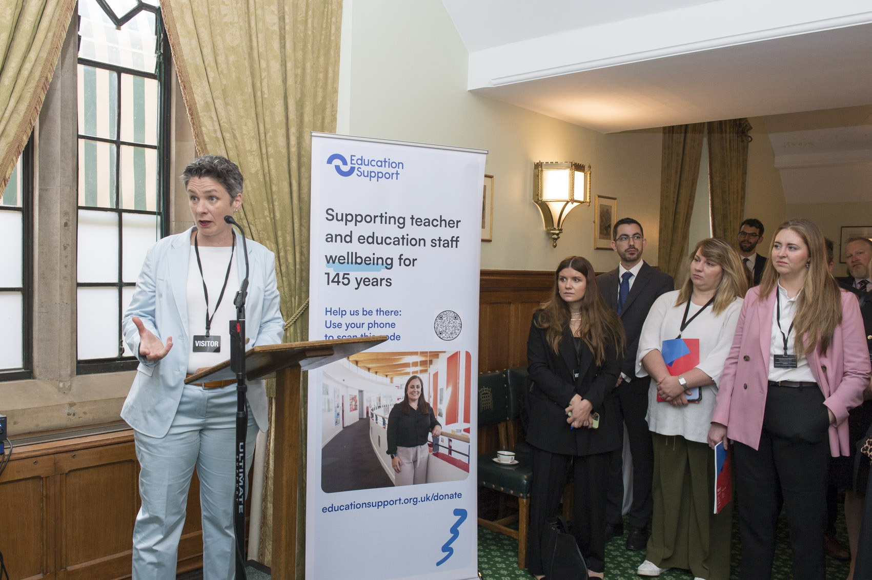 Sinéad Mc Brearty speaking at parliamentary event 